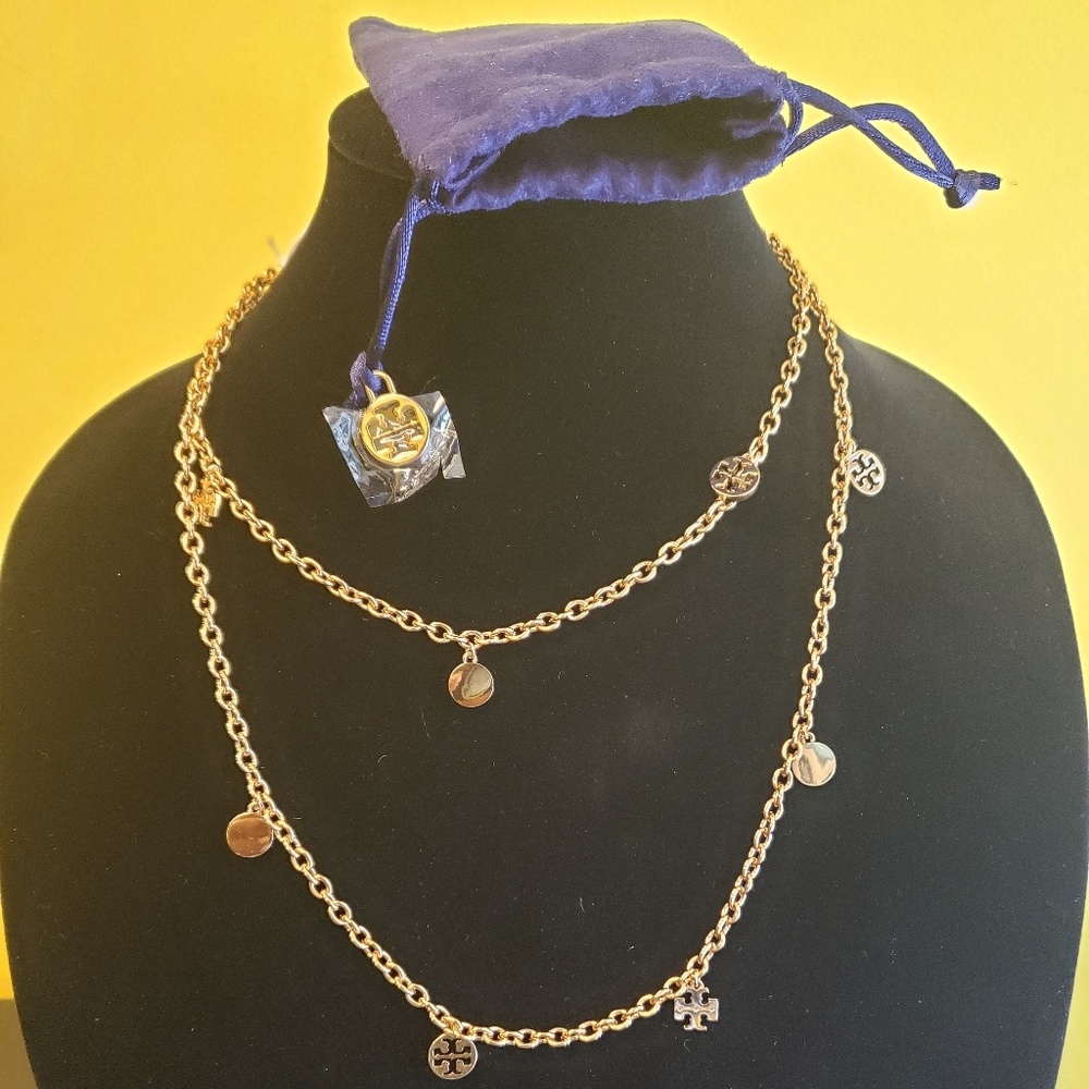 Tory Burch Logo Charm Necklace